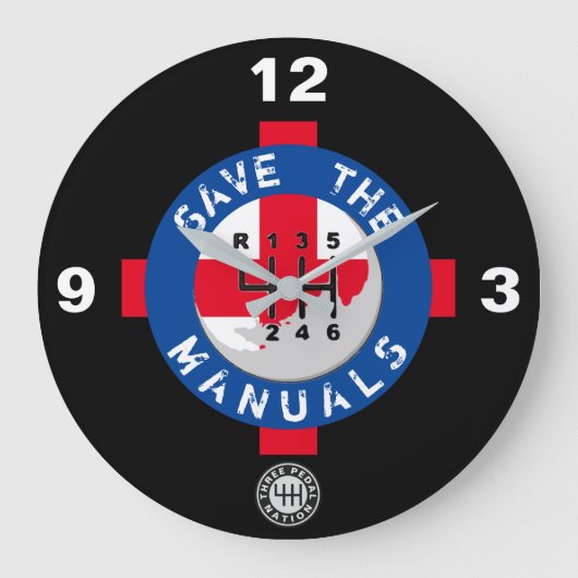 DIE HANDBÜCHER gerettet Große Wanduhr (Vorderseite)