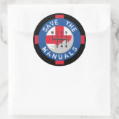 DIE HANDBÜCHER gerettet Runder Aufkleber (Tasche)