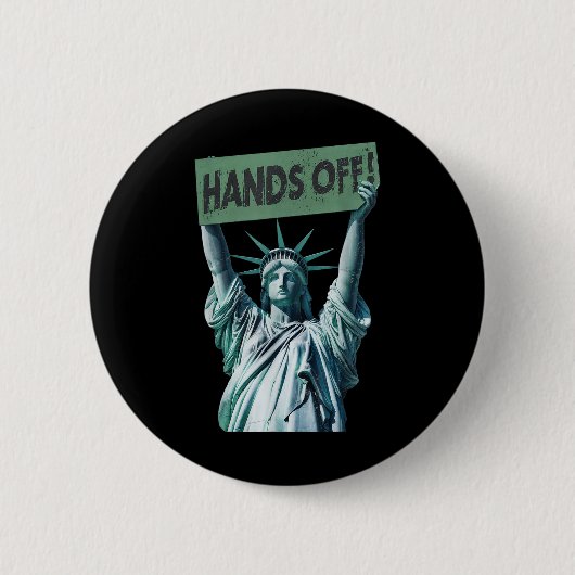 Die Hände des Shirts widerstehen und protestieren  Button (Vorderseite)