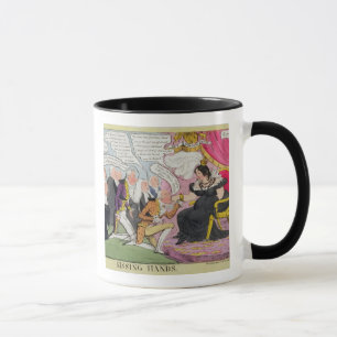 Die Hände küssen, veröffentlicht 1827 (Farbelit Tasse