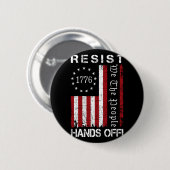 Die Hände von Protest widerstehen, den wir, die Vo Button (Vorne & Hinten)