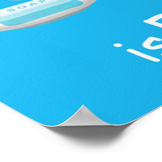 Die Hände waschen sind FUN-Viren-Keimsicherheit-Ki Poster (Ecke)