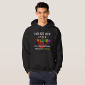 Die Hände weg von unseren Kindern beenden den Mens Hoodie (Vorne ganz)