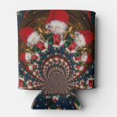 Die Hände zu Weihnachten aufwärmen Dosenkühler (Rückseite)