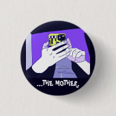 Die Hands der Mutter Violet Avocado White Button (Vorderseite)