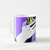 Die Hands der Mutter Violet Avocado White Kaffeetasse (Vorderseite Links)