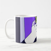 Die Hands der Mutter Violet Avocado White Kaffeetasse (Links)