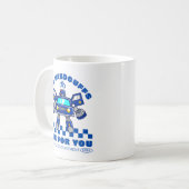 Die Handschellen sind für dich Kaffeetasse (Vorderseite Links)