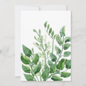 Die Handschrift von Aquarellgrün ist glücklich für Einladung (Rückseite)