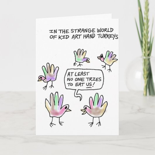 Die Handtürkei-Erntedank-Gruß-Karte Feiertagskarte (Vorderseite)