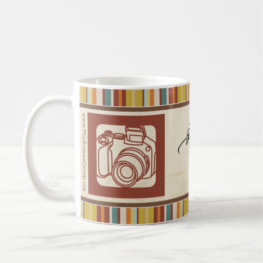 Die Handwerker-Gruppe MITGLIEDSTasse (Fotografen) Kaffeetasse (Links)