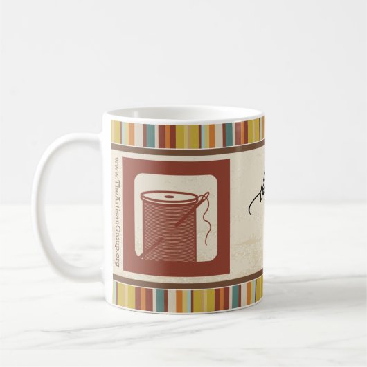 Die Handwerker-Gruppe MITGLIEDSTasse (genähte Kaffeetasse (Links)