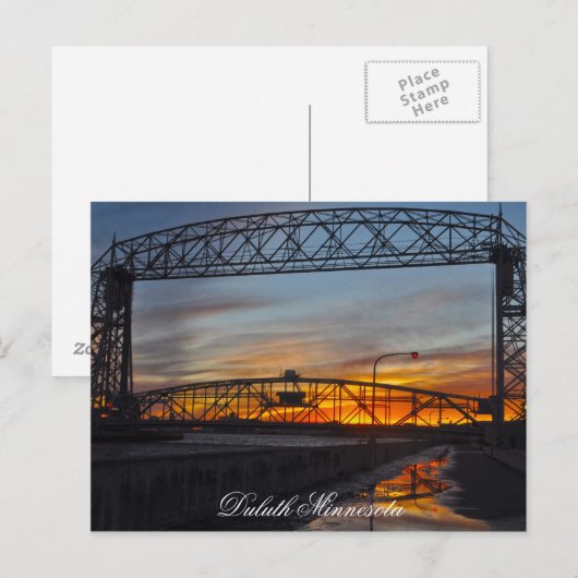 Die Hängebrücke Duluth Minnesota Postkarte (Vorne/Hinten)