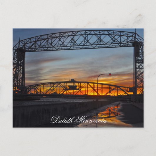 Die Hängebrücke Duluth Minnesota Postkarte (Vorderseite)