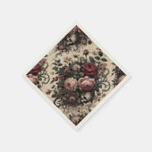 Die Hängenden Gärten des Arkans – Gotische Blütenp Serviette (Ecke)