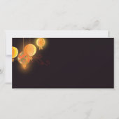 Die hängenden Wedding Papierlaternen danken Ihnen Dankeskarte (Rückseite)