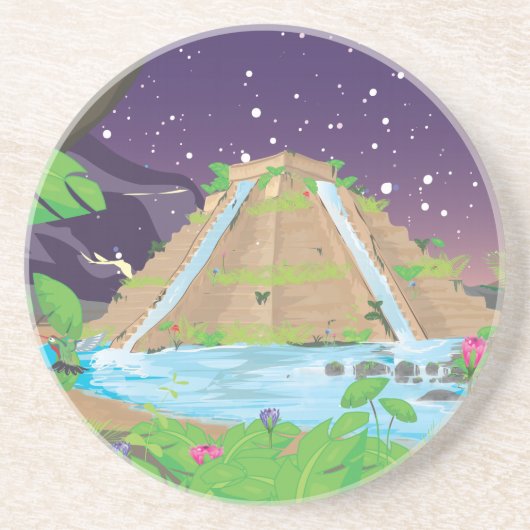 Die Hanggärten von Babylon Sandstein Untersetzer (Vorne)