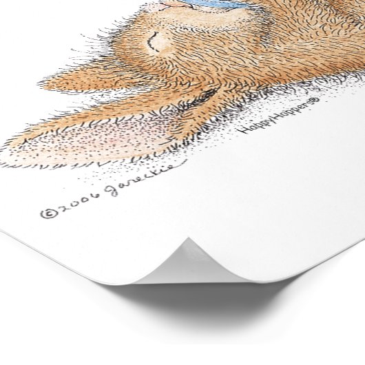 Die Happy Hoppers® Wall Art Poster (Ecke)