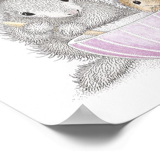 Die Happy Hoppers® Wall Art Poster (Ecke)