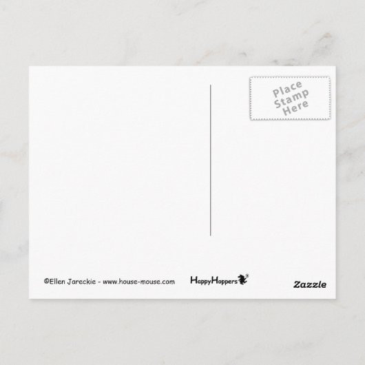 Die HappyHoppers® Postkarte (Rückseite)