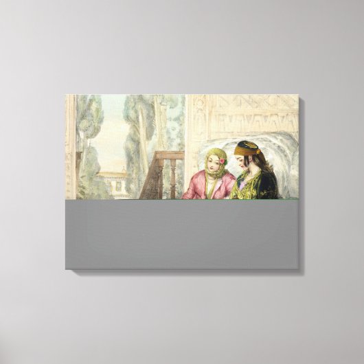 Die Harem, Platte 1 von "Illustrationen von Konsta Leinwanddruck (Vorderseite)