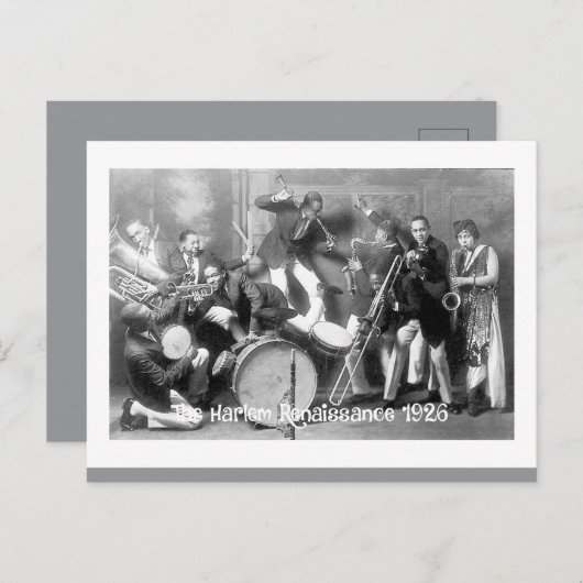 Die Harlem Renaissance 1926 – Jazz-Ära-Postkarte  Postkarte (Vorne/Hinten)