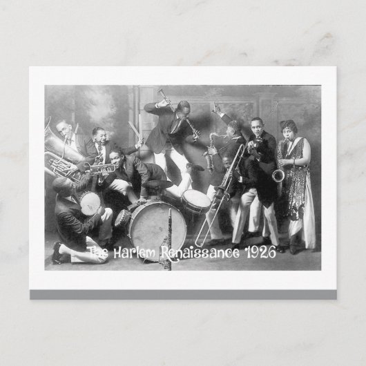 Die Harlem Renaissance 1926 – Jazz-Ära-Postkarte Postkarte (Vorderseite)