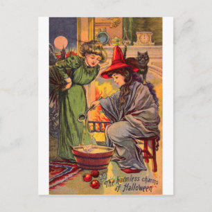 Die harmlosen Halloween-Zaubertricks Postkarte