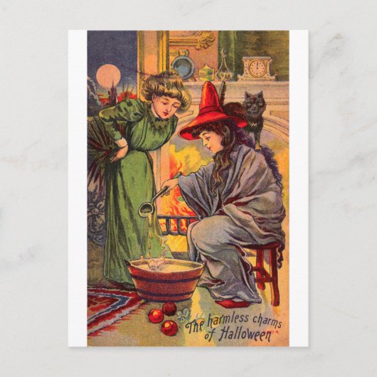 Die harmlosen Halloween-Zaubertricks Postkarte (Vorderseite)