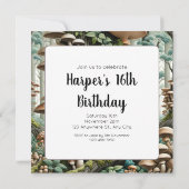 Die Harmonie der Natur: Botanisches nahtloses Must Einladung (Rückseite)