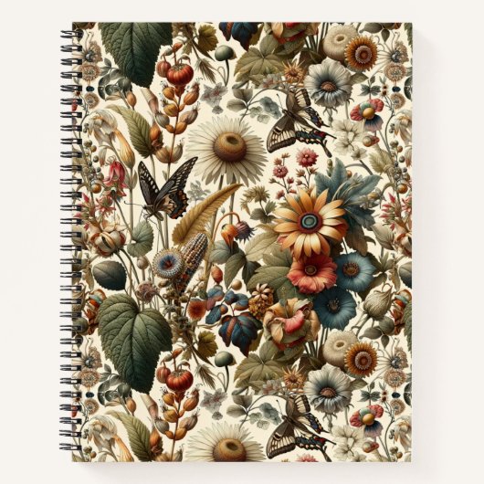 Die Harmonie der Natur: Botanisches nahtloses Must Notizblock (Vorderseite)