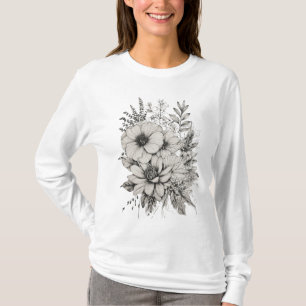 Die Harmonie der Natur: Der kühne Blume-T - Shirt