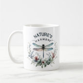 Die Harmonie der Natur - Künstlerische Libelle Kaffeetasse (Links)