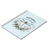 Die Harmonie der Natur - Künstlerische Libelle Notizblock (Linke Seite)