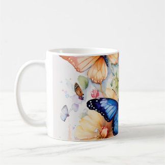 Die Harmonie der Natur: Schmetterling & T - Shirt Kaffeetasse