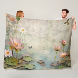 Die Harmonie der Natur Schöne Wasserlilie Ruhe Fleecedecke