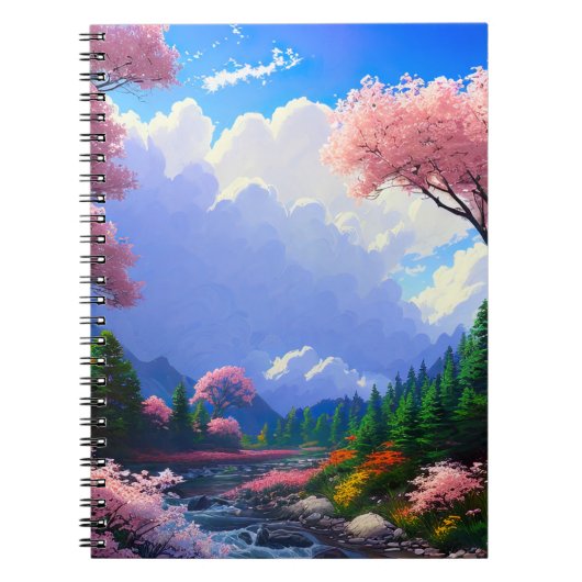 Die Harmonie des Flusses mit der farbenfrohen Wild Notizblock (Vorderseite)