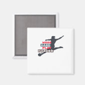 Die harte Arbeit der Fußballspielerklasse Magnet (Vorderseite/Rückseite)