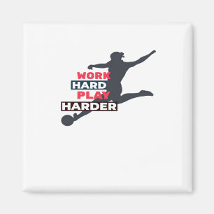 Die harte Arbeit der Fußballspielerklasse Magnet