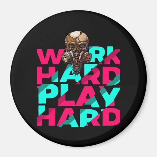 Die harte Arbeit - harte Skull-Motivation ist uner Magnet (Vorne)