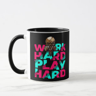 Die harte Arbeit - harte Skull-Motivation ist uner Tasse