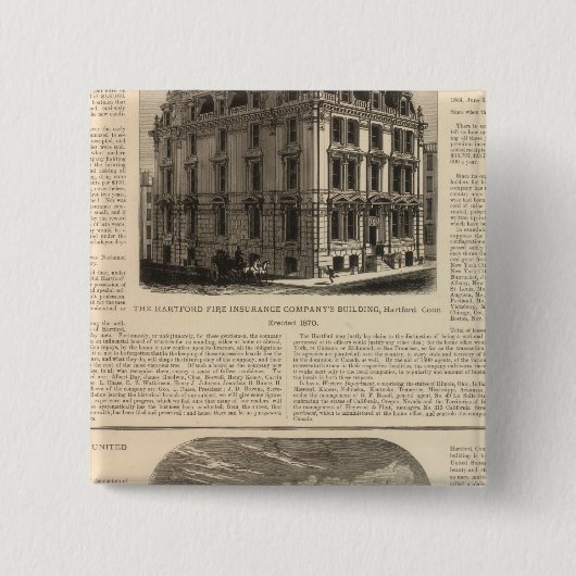 Die Hartford-Feuerversicherung Button (Vorderseite)