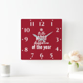 Die hartnäckigste Zeit des Jahres Quadratische Wanduhr (Zuhause)