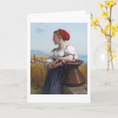 Die Harvester, Bouguereau Karte (Gelbe Blume)