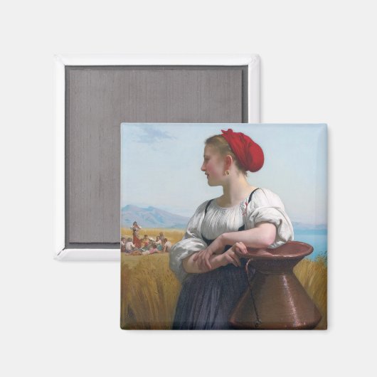 Die Harvester, Bouguereau Magnet (Vorderseite/Rückseite)