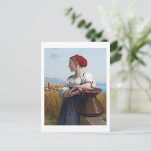 Die Harvester, Bouguereau Postkarte (Stehend Vorderseite)