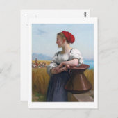 Die Harvester, Bouguereau Postkarte (Vorne/Hinten)