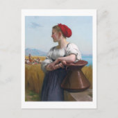 Die Harvester, Bouguereau Postkarte (Vorderseite)