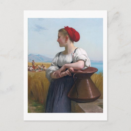 Die Harvester, Bouguereau Postkarte (Vorderseite)