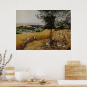 Die Harvester von Pieter Bruegel der Ältere Poster (Küche)